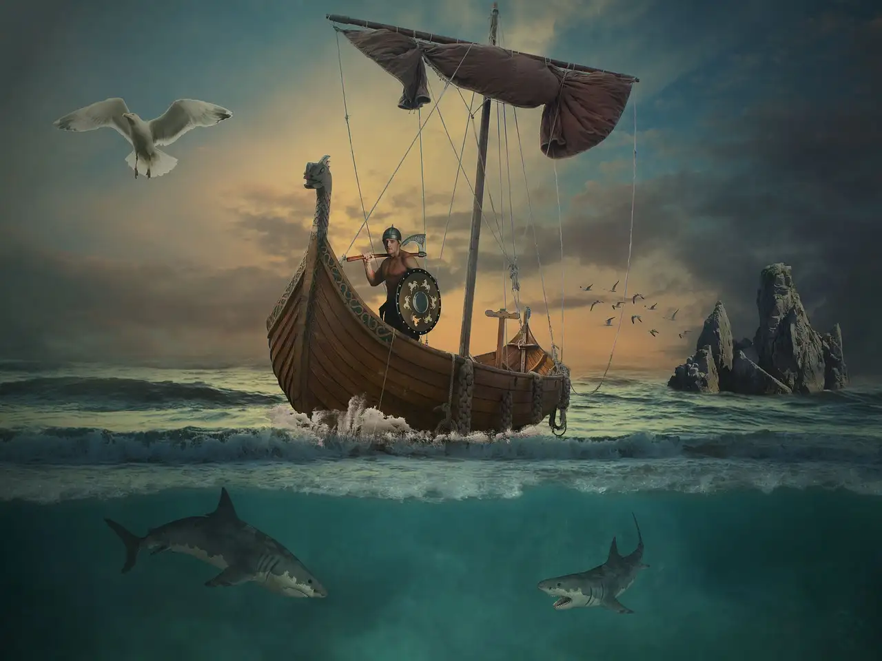 ¿Cómo representaban los enemigos a los vikingos en su arte?